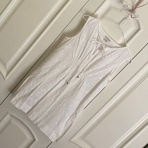 Isaac Mizrahi White Textured Dress
